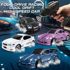 1/64 RC Car 2.4G 4WD High Speed Drift Mini Desktop Racing Car Four Wheel Drive Radio Controlled Mini GTR Racing Model Boy Toy