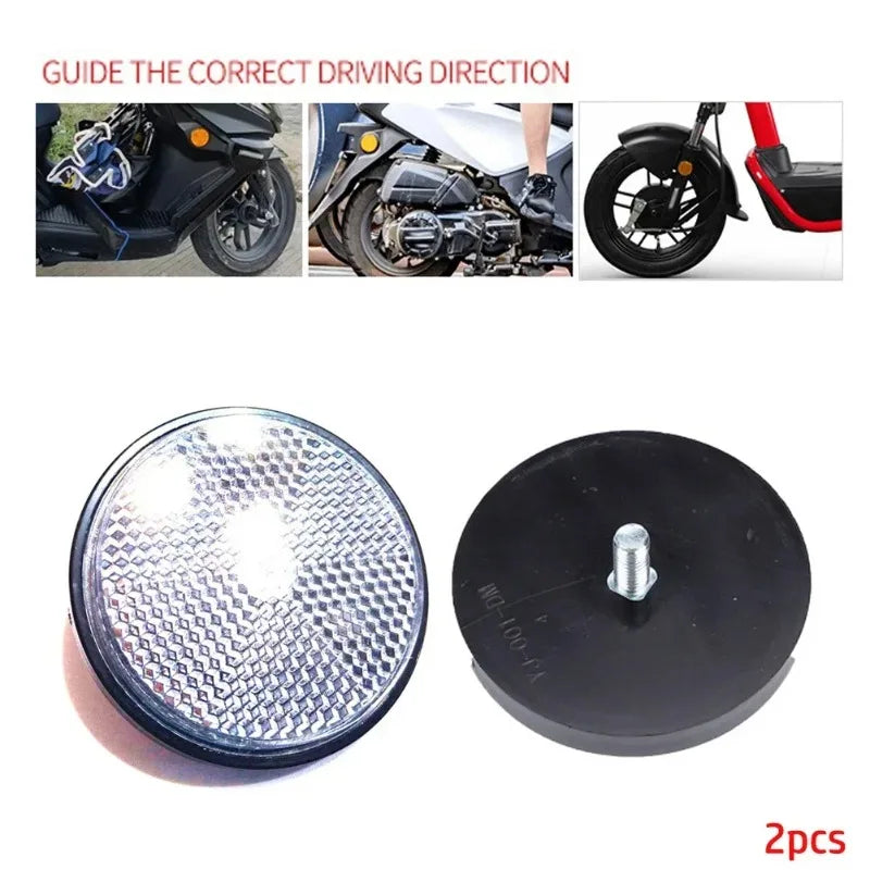 2PCS Circular Reflector Universal Car Trucks Motorcycle ATV Bikes Bicycle Reflector Safety Reflector Motorcycles Accessories