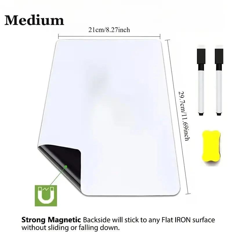A3 A4 A5 Erasable Flexible Marker Fridge Magnet Magnetic WhiteBoard Dry Erase Board Refrigerator Sheet Kitchen Memo Grocery List