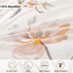 3pcs/set Leaf Floral Pattern Duvet Cover Set(1 Duvet Cover & 2 Pillowcase）Soft And Skin-Friendly Duvet Cover Bedding Set For