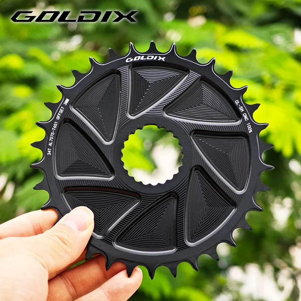 GOLDIX Directly install AERO Chainring Wide Narrow Teeth CNC Hollow Cutting Machining for SHIMANO M8100 M9100 M7100 M6100 Crank
