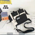 Japanese Simple Messenger Bag Student Nylon Waterproof Canvas Handbag Shoulder Crossbody Bags for Women Men Satchels Bolsas