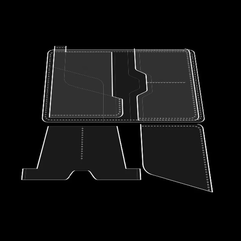 YOMDID 5PCS Passport Holder Airline Ticket ID Organizer Acrylic Template DIY Wallet Making Acrylic Mold Leathercraft Supplies