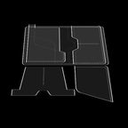 YOMDID 5PCS Passport Holder Airline Ticket ID Organizer Acrylic Template DIY Wallet Making Acrylic Mold Leathercraft Supplies
