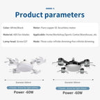 E27 Fan Light 2-in-1 60W  Drone Design Ceiling Fan Light with Remote Control AC85-265V Fan Lighting Bulb for Home Restaurant