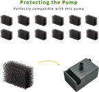 12 Pack Cat Water Fountain Sponge Filters, Replacement Foam Filters for 67oz/2L Pet Fountain 65oz/1.85L Dog Drinking Fountain
