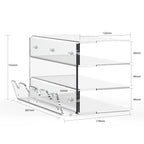 Keyboard Mouse Desktop Organizer Acrylic 3 Tier Stand Frame Shelf Lightweight Keyboard Storage Tool For Study Room Exhibition