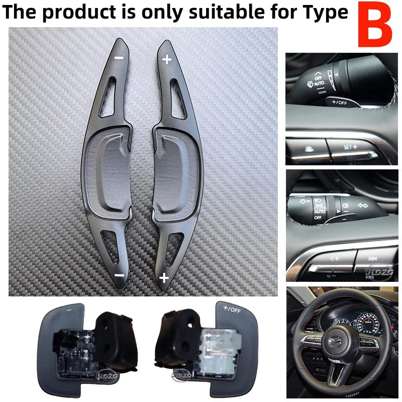 Car Shift Paddles Steering Wheel Paddles Extension DSG For Mazda Mazda3 Axela CX30 CX-30 2020 2021 CX-50 CX-60 CX-90 2023