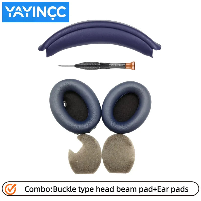 Sony WH-1000XM4 Replacement Ear Pads & Headband Cushion Set, Protein Leather Memory Foam