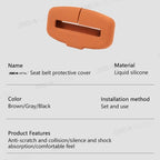 SEAMETAL Car Seat Belt Buckle Protector Cover 2Pcs Soft Silicone Anti-Collision Case Universal Seat Belt Buckle Protection Cover