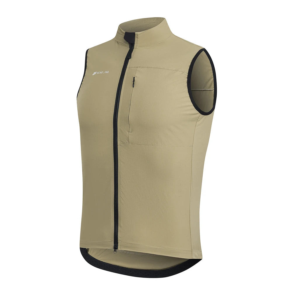 BCBE-ING Men Cycling Vest Sleeveless Windproof Cycling Gilet Lightweight Breathable Bike Vest YKK Zip Chaleco Ciclismo Hombre