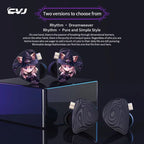 CVJ Nightelf In Ear Earphones 3 DD Dual-Channel Three-unit 3.5mm Metal plug Earphone with silver-plated wire  Headphones Yukimi