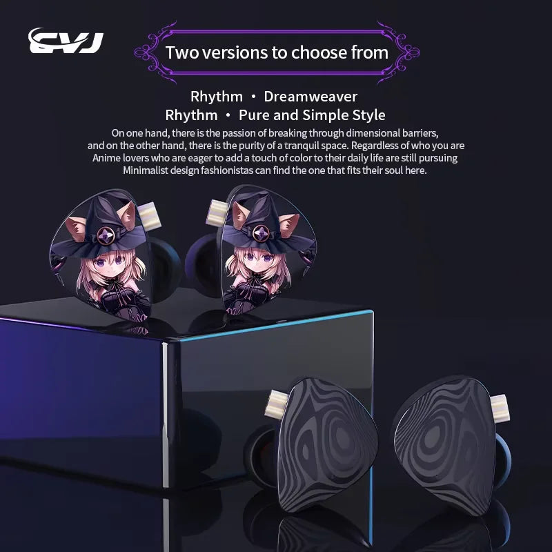 CVJ Nightelf In Ear Earphones 3 DD Dual-Channel Three-unit 3.5mm Metal plug Earphone with silver-plated wire  Headphones Yukimi