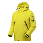 JNLN Unisex Waterproof Hiking Jacket With Detachable Hood Lightweight Windproof Coat Breathable Raincoat for Camping Climbing