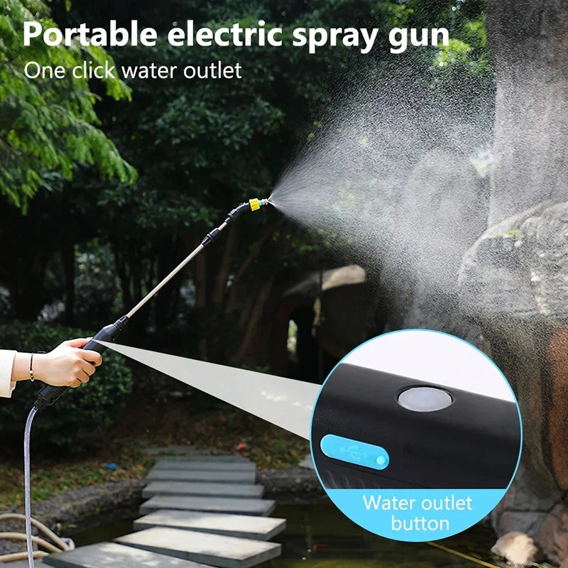 Automatic garden watering spray gun electric sprayer nozzle with hose 2m/3m/5m