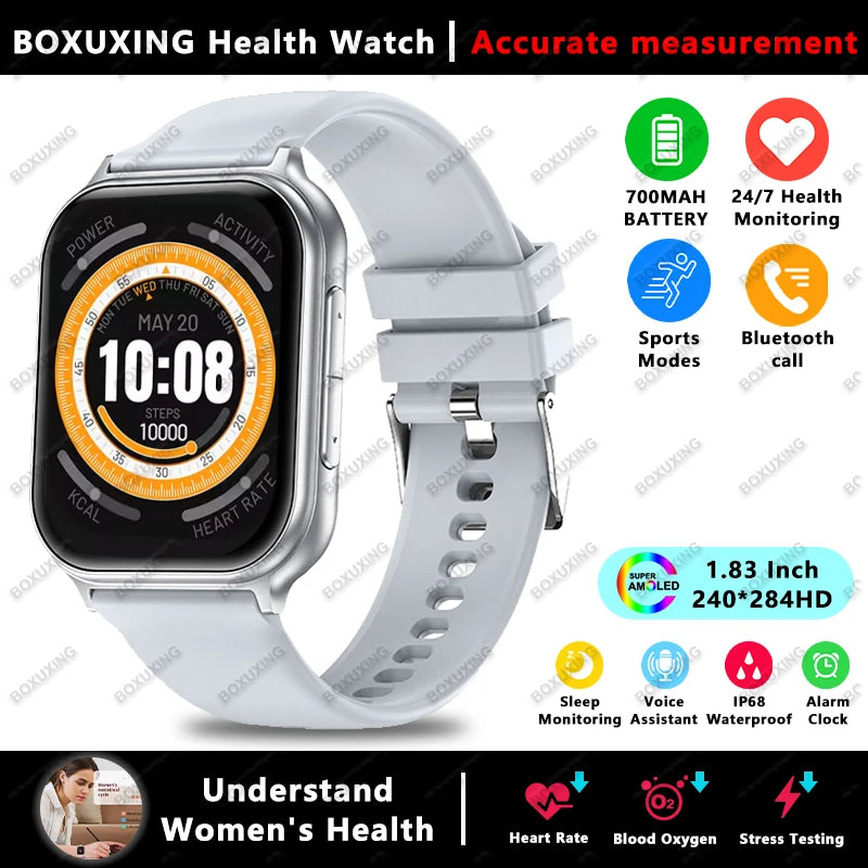 2026 New Bip 6 Pro Sports Smart Watch Men 700 MAH Fitness Track IP68 Waterproof Heart Rate GPS Track Bluetooth Call Smartwatches