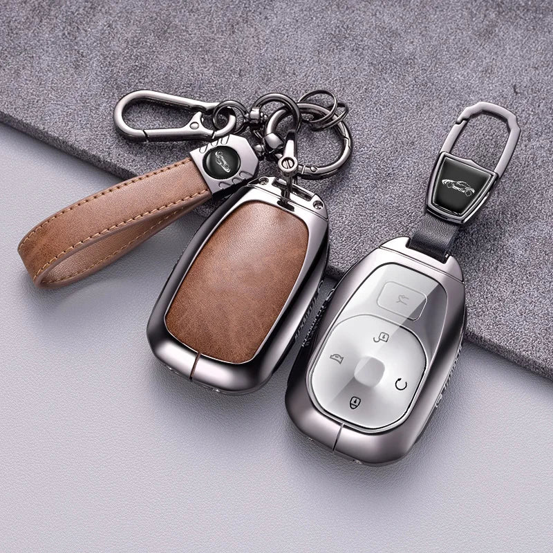 Car Zinc Alloy Key Case Holder Cover For GAC Trumpchi GS7 GS8 GM8 GS5 GA6 GM6 GN8 Empow J15 J16 2023 2022 5Buttons Key Shell