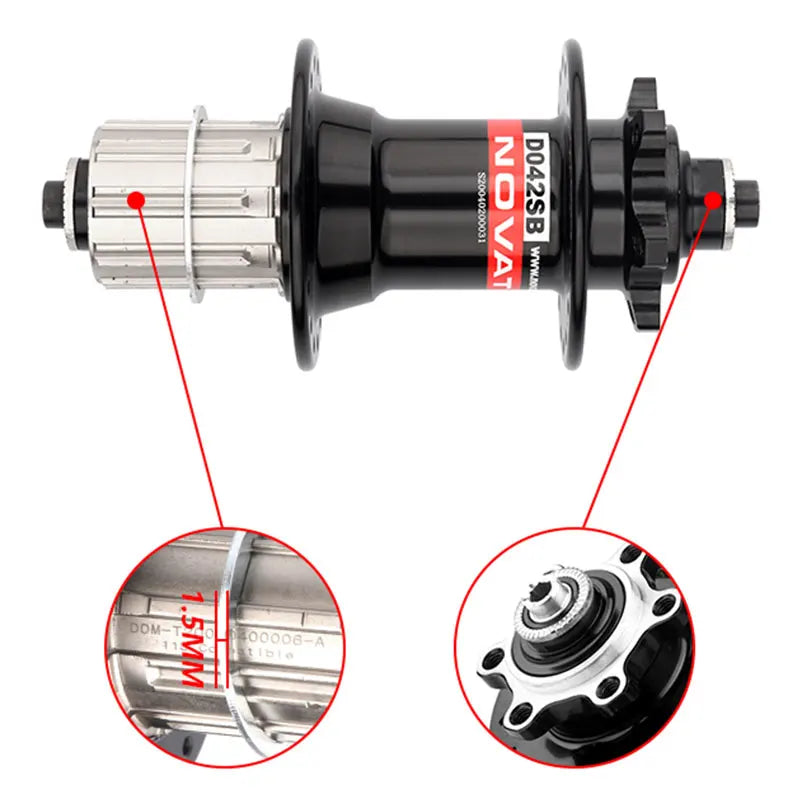 Novatec Mountain Bike Hub D041SB D042SB 28/32/36 Holes Disc Card Brake MTB Bicycle Hub Bearing Front/Rear 8/9/10/11 Speed