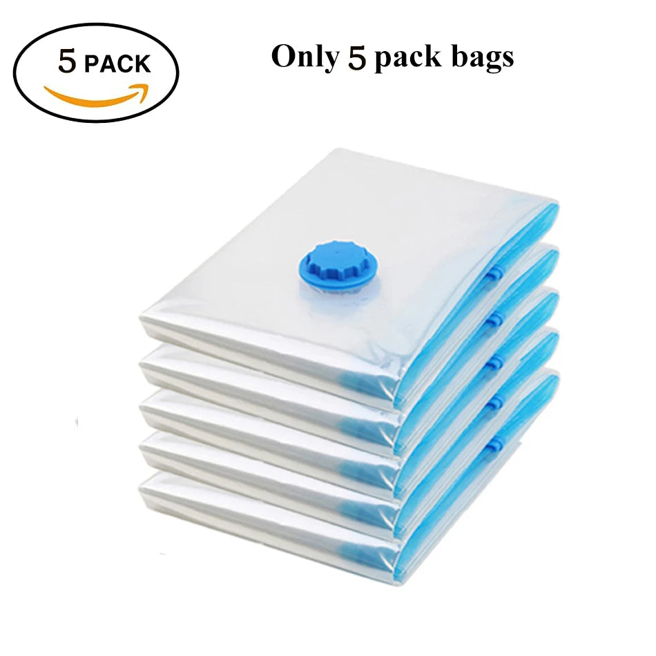 Vacuum Storage Bags for Clothes Compression, 3-10 Pack, 4 Sizes 60x40-80x100cm