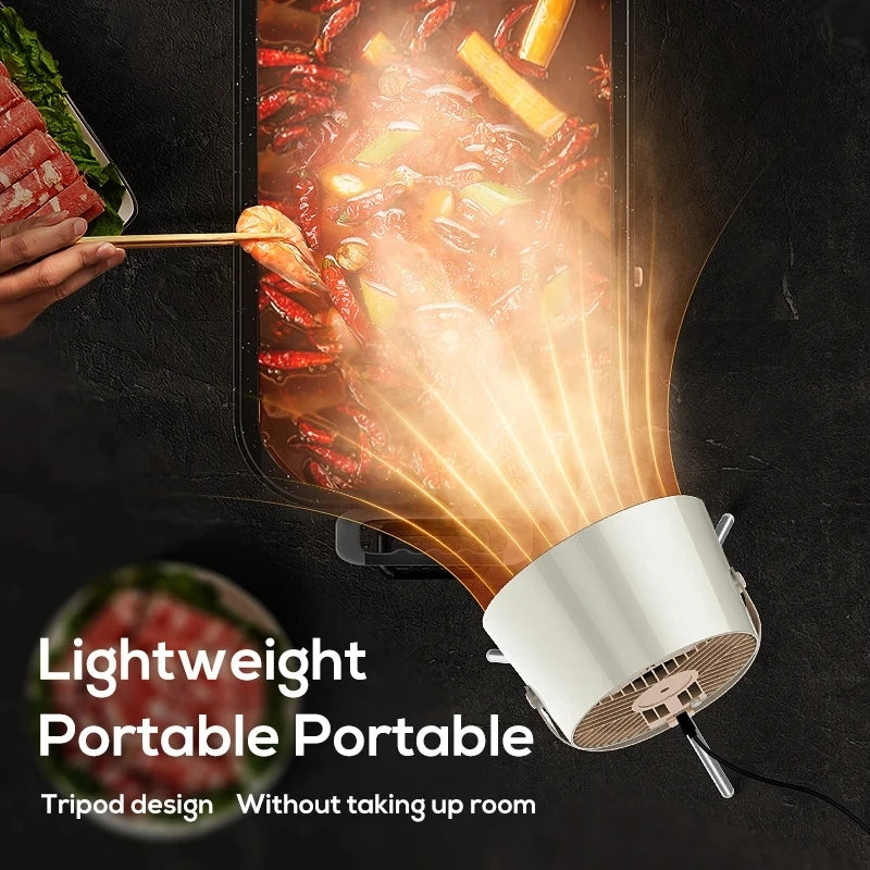 2025 New Portable Exhaust Fan Small Kitchen Hood Extractor Barbecue USB Supply Desktop Range Hoods Mini Suction Cooker Hood