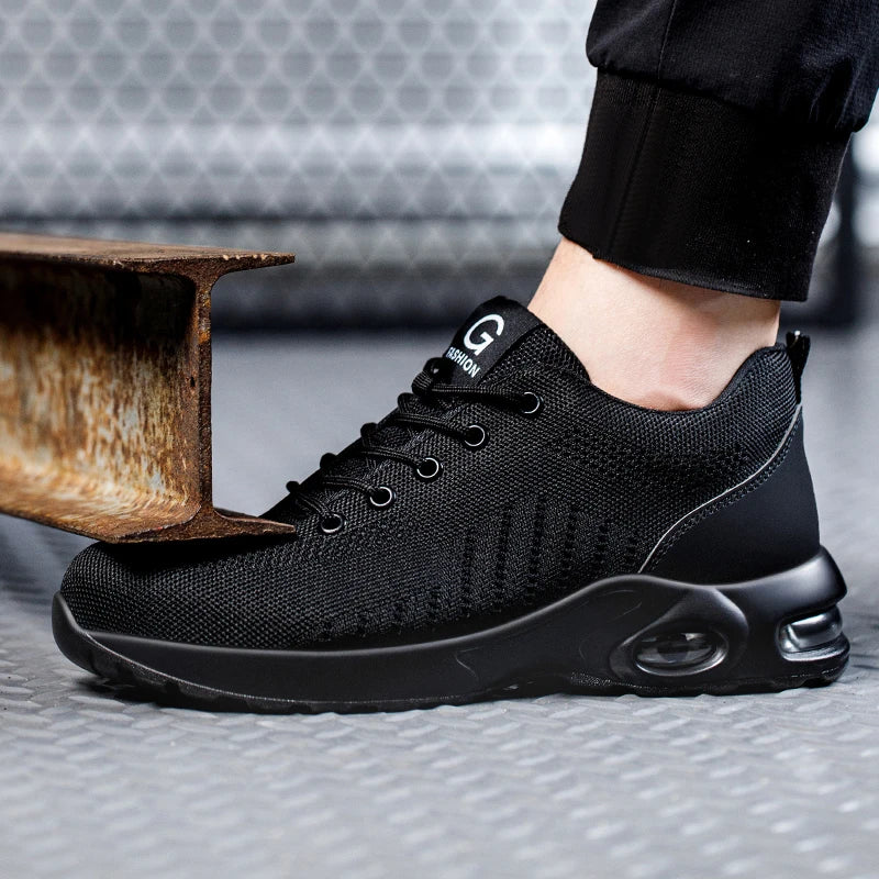 New Styles Men Safety Boots With Steel Toe Cap Anti-smash Work Sneakers Safety Shoes Men IndestructibleWork Boots Tactical Boots