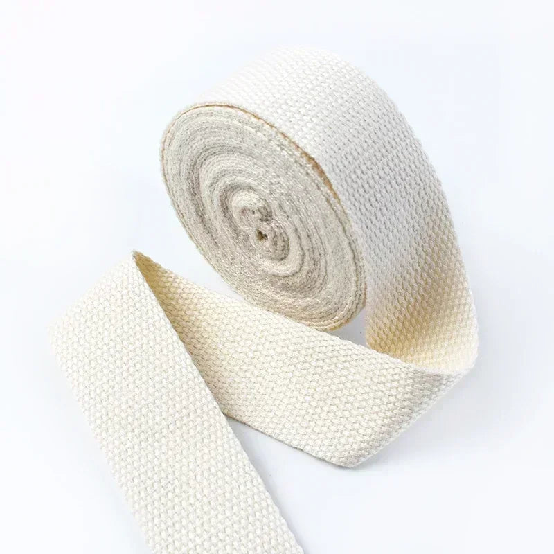 5Meters 1.3mm 20-50mm Cotton Webbings Tape for Bag Strap Backpack Label Ribbon Band Clothes Bias Binding DIY Sewing Accessories