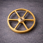 Brass Idler Wheel Drive Component for Lenco L75 / L78 Turntables, Precision Shaft, Complete Replacement Kit with Rubber Tires