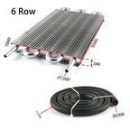 2 Row 4 Row 6 Row 8 Row 10Row 16Row Universal Remote Transmission Oil Cooler Auto-Manual Radiator Converter Aluminum Kit