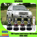 LED High Low Headlight Bulbs - 75W High Performance For Toyota Land Cruiser 100 Series 1998 1999 2000 2001 2002 2003 2004 2005