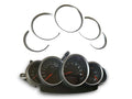 1 Set Matt Chrome Dashboard Dial Gauge Rings Bezel Trim for Porsche 911 996 S Turbo Targa