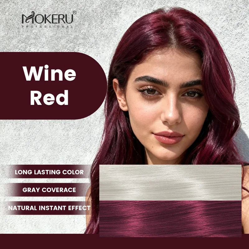 Mokeru Argan Oil Hair Dye Shampoo, Natural Black, Permanent Gray Coverage, 1pc