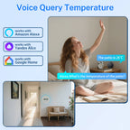 Tuya Smart WiFi Zigbee Temp Humidity Sensor 2.36"LCD External Temperature Probe Fridge Fish Tank Work With Google Home Yandex