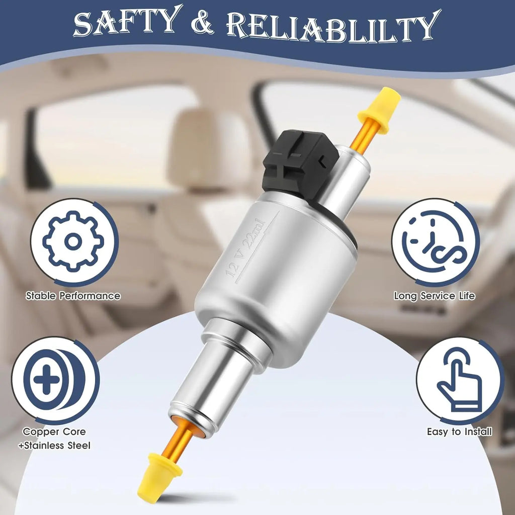 Diesel Heater Fuel Pump 12V/24V 22ML Quiet Electric Oil Pump for Webasto Eberspacher 2KW 5KW 8KW Air Heater