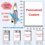 1 Piece of Custom Personalized Blanket with Image Upload DIY Flannel Blanket - Customize with Warm Photos, Soft and Warm, Suitable for Sofa, Bed, Office, Car, and Outdoor Travel - Perfect for All Seasons, Halloween, Thanksgiving, Birthdays, Weddings, Coup