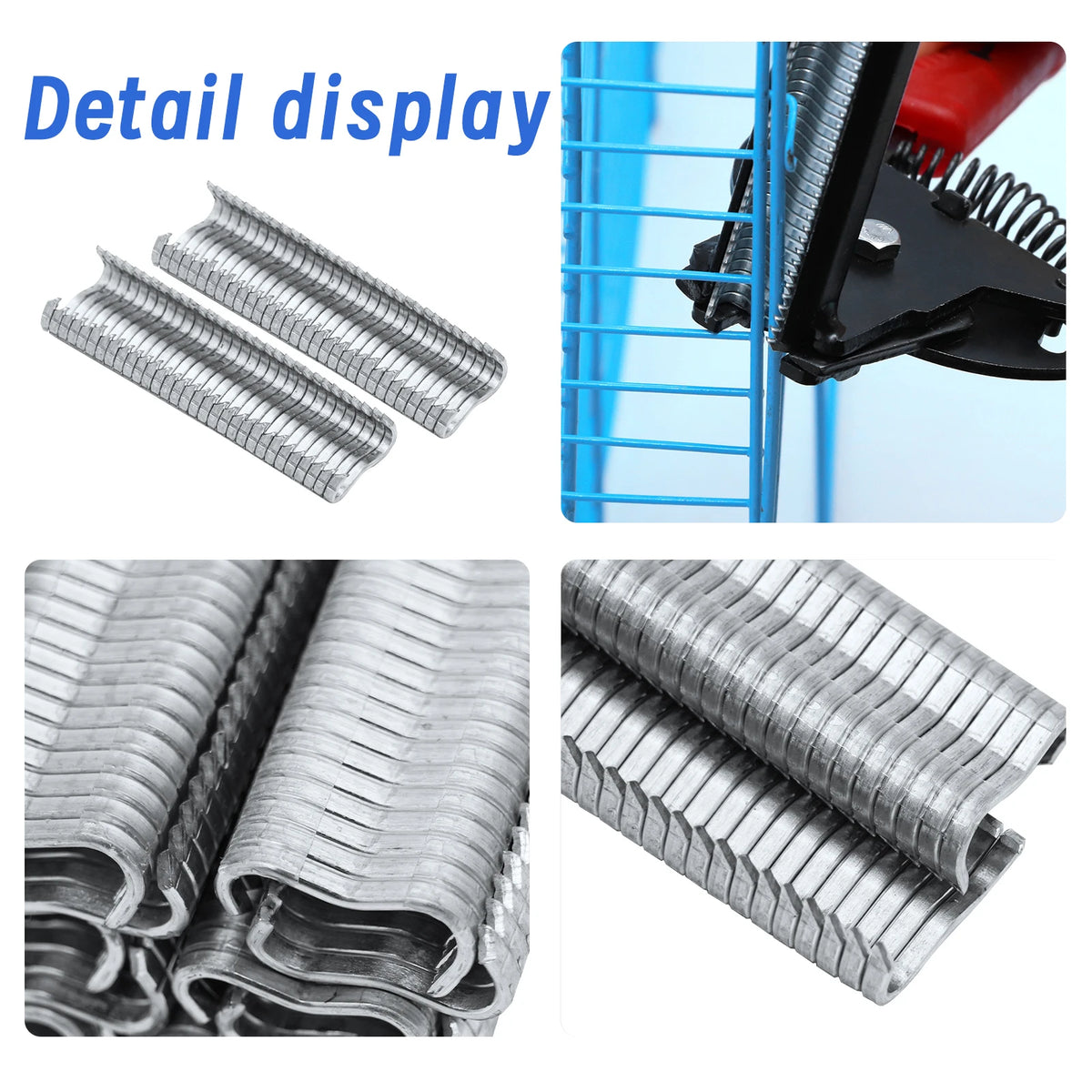 M Nail Cage Staples 600pcs/box, White - Poultry Bird Rabbit Cage Clamp Fasteners