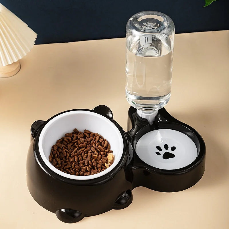 Cat Bowl 2-in-1 Drinking Water Dog Food Pot Water Bowl Rice Pot Pet Supplies Cat Bowl Pet Drinking Water Feeding Integration