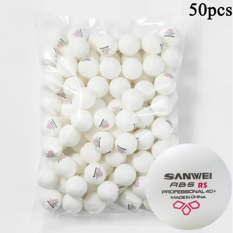 SANWEI TR/RS/3S 3 Star Table Tennis Balls 40+ ABS New Material Seamed Durable Professional Ping Pong Balls Training 50/100pcs