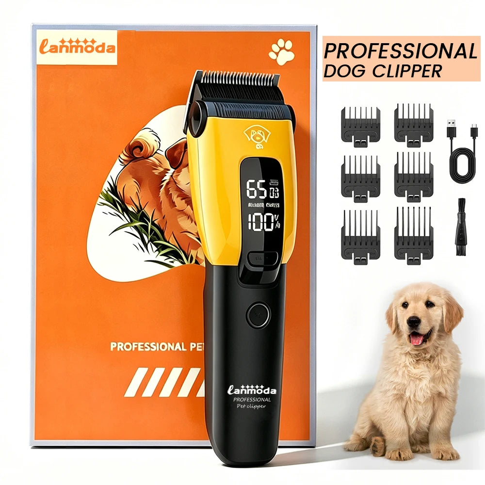 Pet Clipper Professional Dog Hair Trimmer Cat Grooming Shaver Type-C Charged Electric Puppy Cutting Machine for Small Big animal