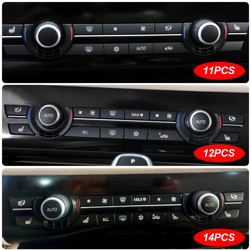 BMW 5/7 Series F07 F10 F11 F01 F02 climate control fan speed button cover set