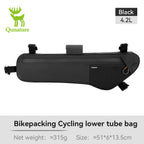 Qunature Bikepacking Bag Bike Frame Bag Large-capacity Waterproof Mtb&Road Bike Cycling Bag Wear-resistant Extra Long