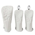 Golf Headcover Golf Wood Cover PU Leather Golf Club Covers For Driver Fairway Hybrid Waterproof Protector Set Golf Accessories