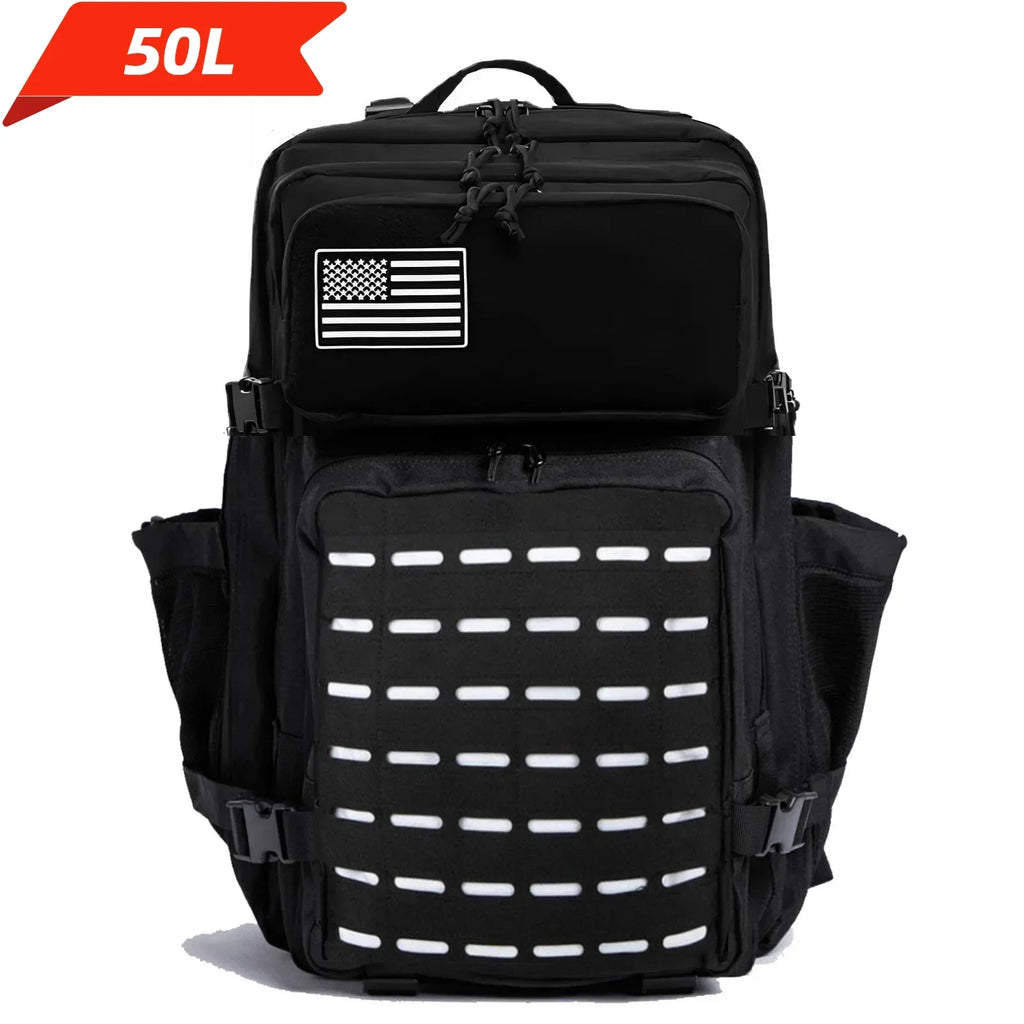 25L/50L Waterproof with 2 Bottle Holders Backpack Gym Outdoor Travel Hiking Fishing Trekking Backpacks 13inch Laptop Bag