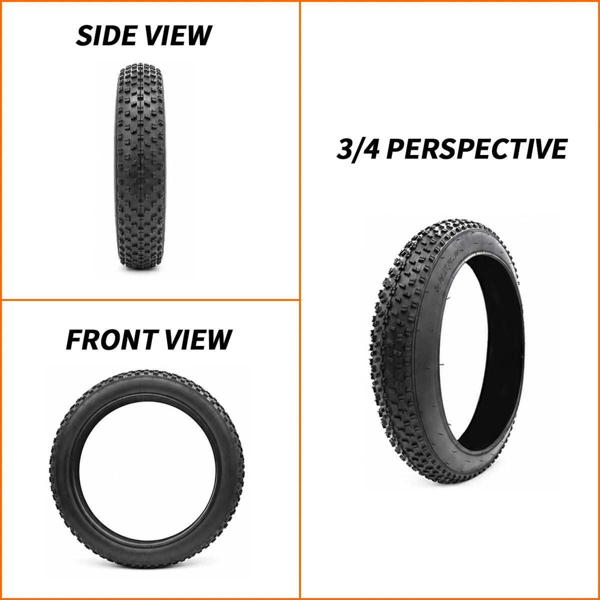 20x4.0 Fat Bike Outer Tire 20 Inch Replacement Tire for Snow Beach Cycling