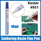 10ml Soldering Rosin Flux Pen 951 Low Solid Non clean DIY Kester Solder Power Cleaning free Welding Pen