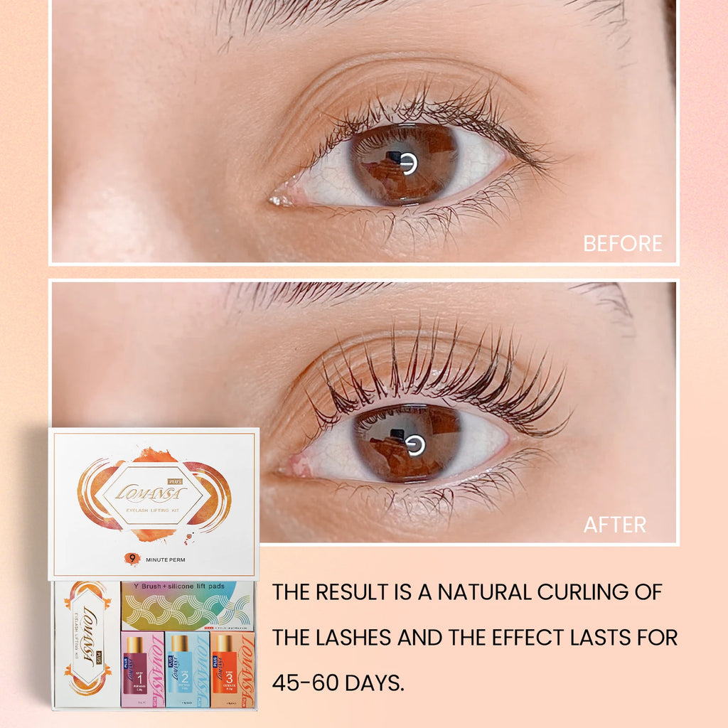 Lomansa 15 Pieces/Lot 8-12 Minutes Brow Lamination Kit 2 In 1 Sachet Perm Fixation Lotion Lash Lifting 6-8 Weeks Makeup Tools
