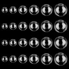 180pcs Mini Glass Globe 6 Size Glass Ball Bottles Orbs Ball Wish Glass Ball Glass Spheres UV Planet Crystal Craft Ball for UV