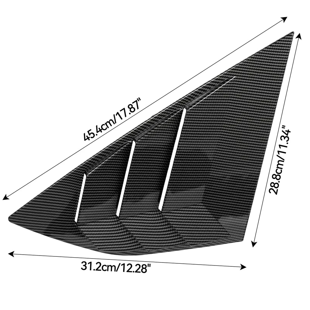 2pcs Rear Window Louvers Car Vent Side Tuyere Louvers Vent For Ford Focus ST RS MK3 2012-2018