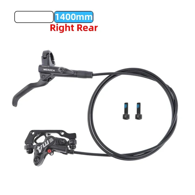MEROCA M4 4-piston Hydraulic Bicycle Brakes Front Rear Kit 4 Piston Disc Brake Oil Brake MTB Compatible with 160mm Rotor
