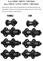 GOLDIX 370 32H Bicycle Hub Sealed Bearing Center Lock Disc Brake J-Bend 32 Holes Ratchet 36T BOOST MTB Hub XD / HG / MS