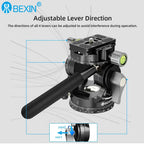 BEXIN New Hollow Video Hydraulic Head -80°+90° Double Panoramic Structure CNC Lightweight Compact Fluid Video Head for Tripod